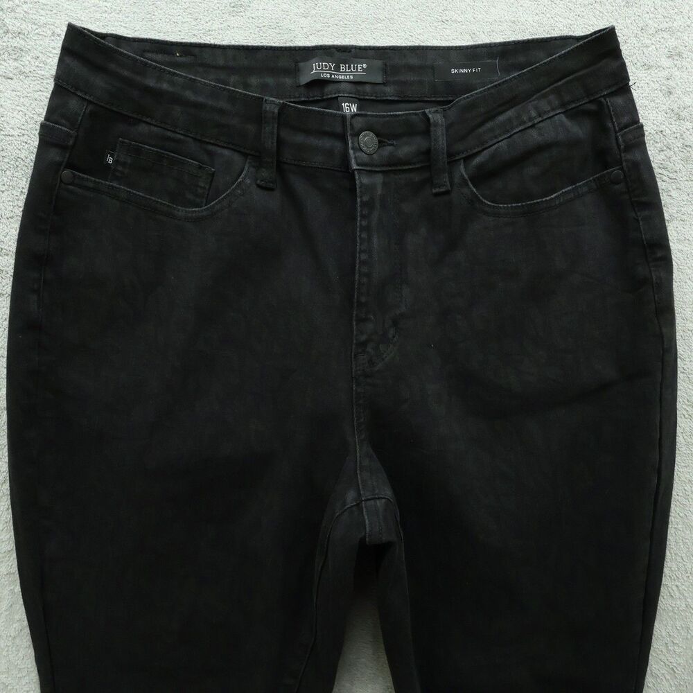 Judy Blue Jeans Women's Size 16W Black High-Rise Skinny Fit Denim 28" Inseam - Picture 12 of 16